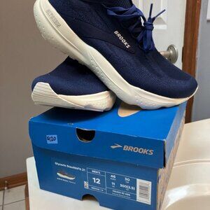 Men's Brooks Glycerin Stealthfit 21 Brand New Size 12 Medium Navy (Retail $160)